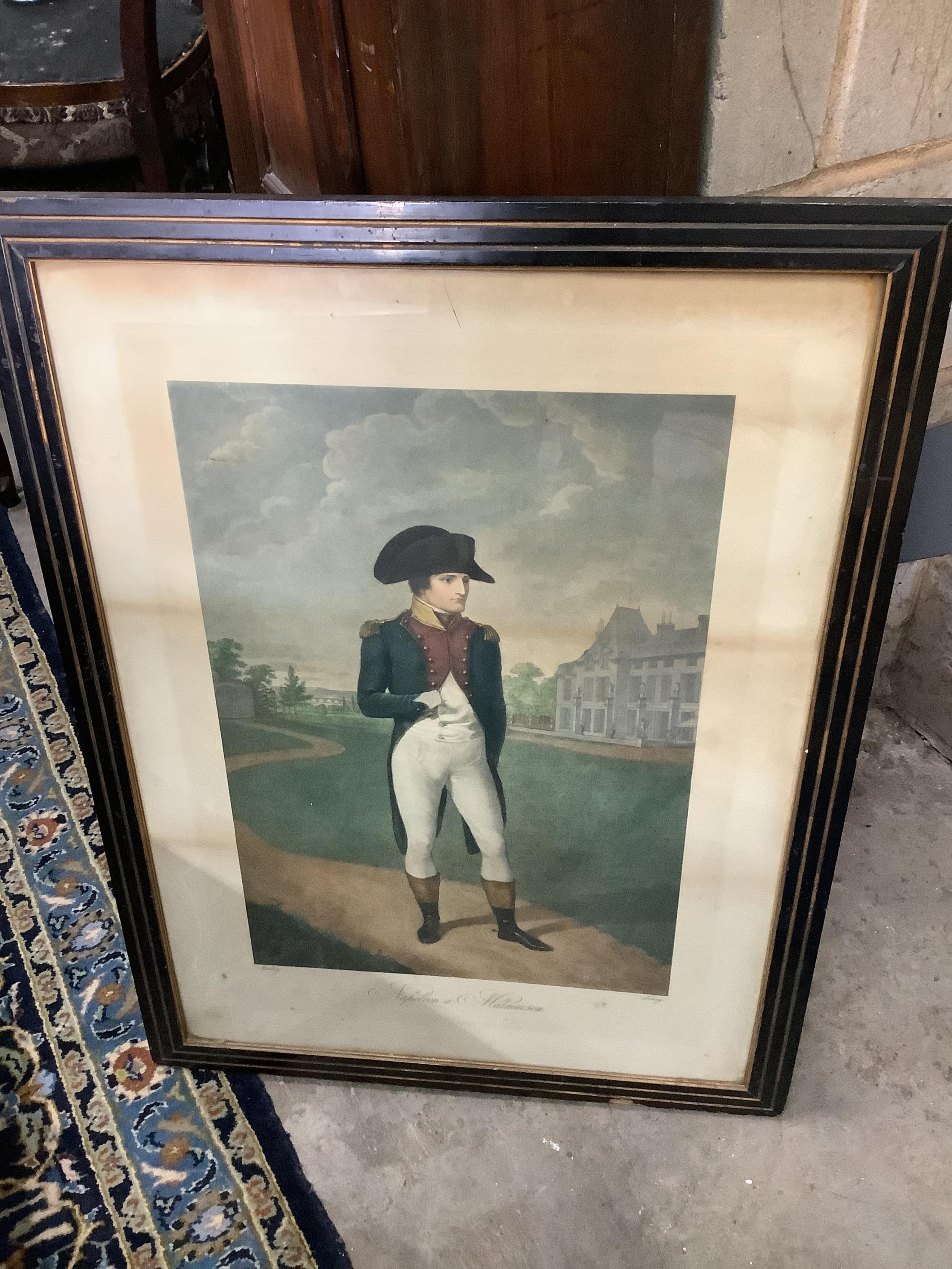 Large collection of 19th century and later prints including ‘Napoleon Bonaparte in his domestic retreat at Malmaison’, colour engraving and views of the Isle of Wight, etc.